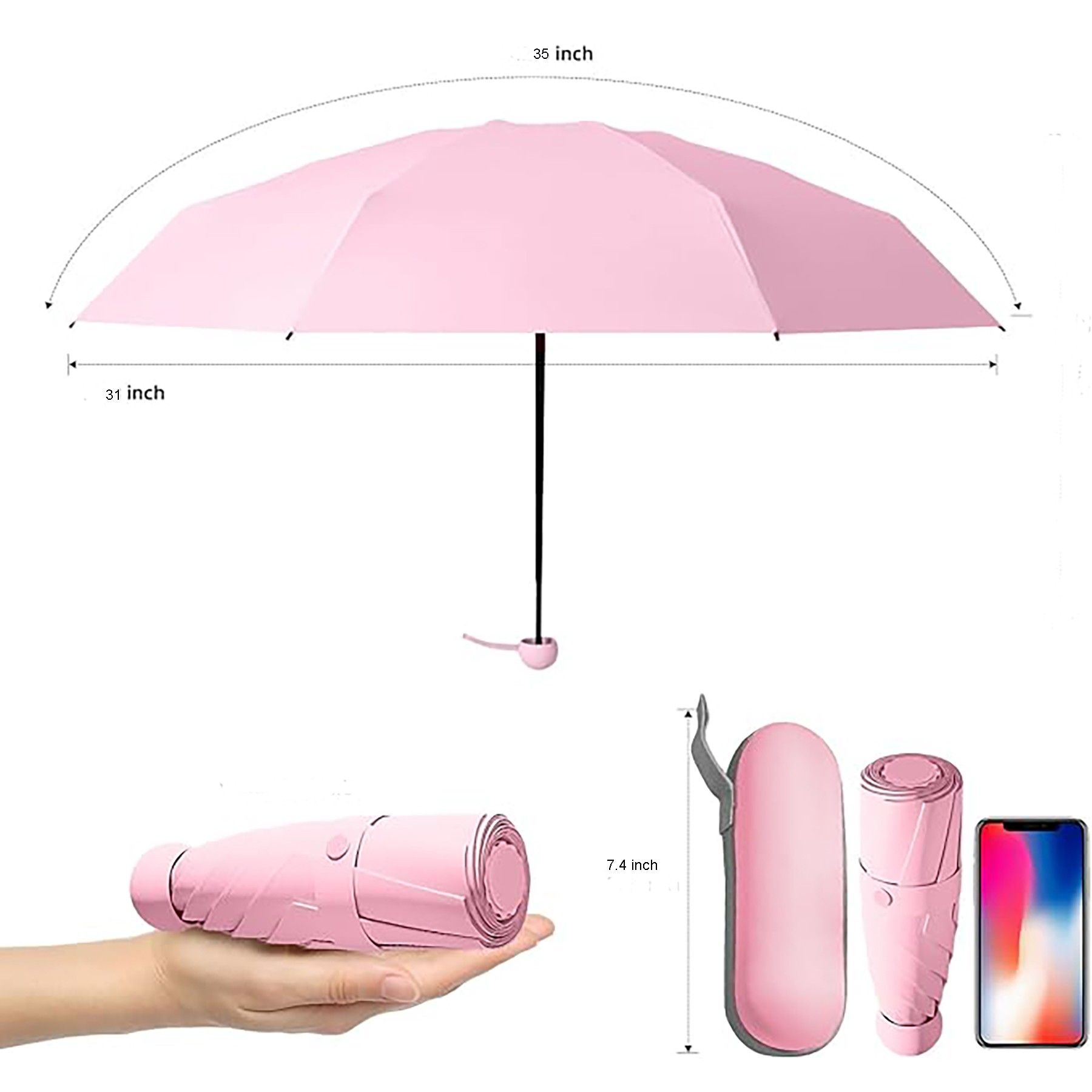 Mini Umbrella with Case - Image 2