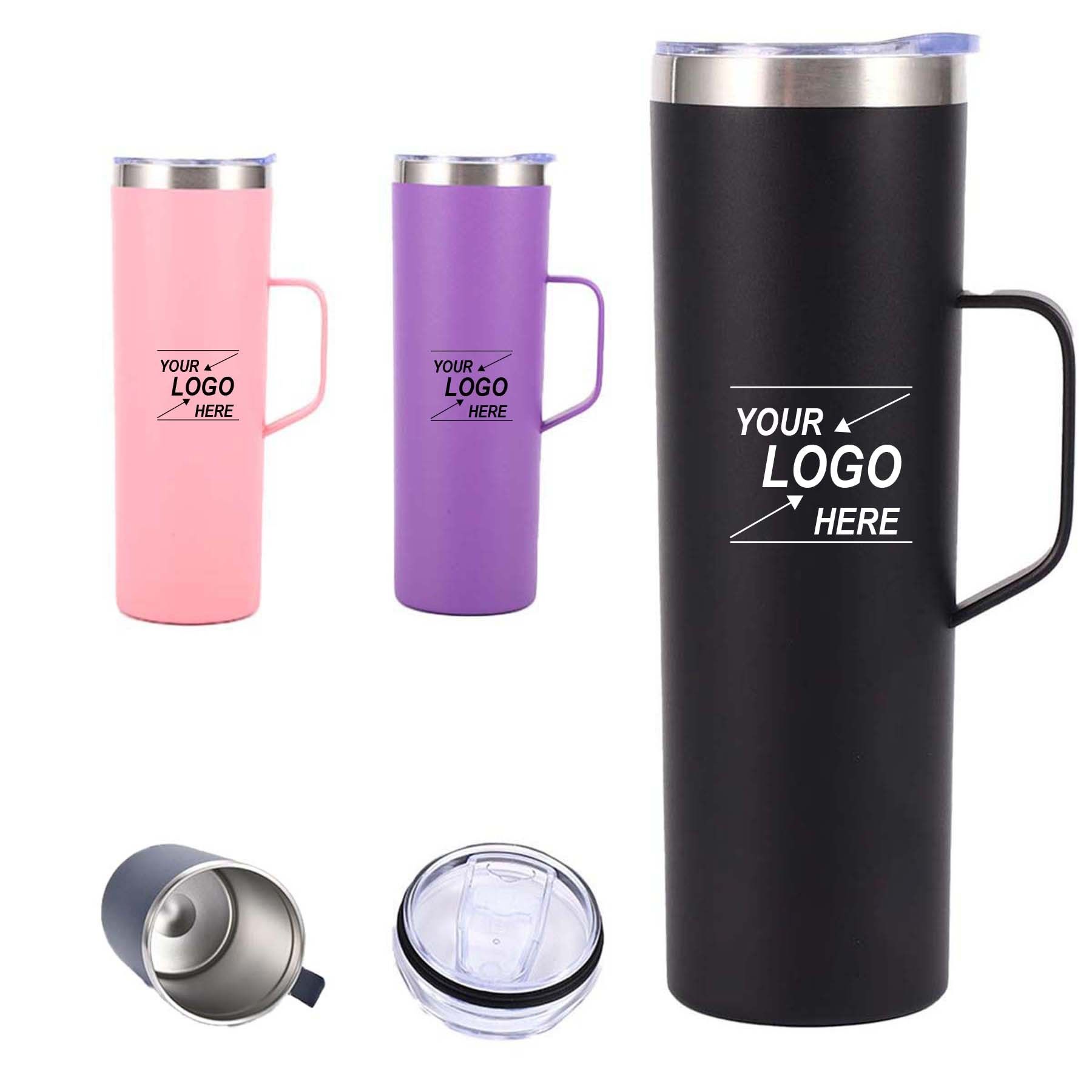 20oz Stainless Steel Insulated Coffee Mug with Handle