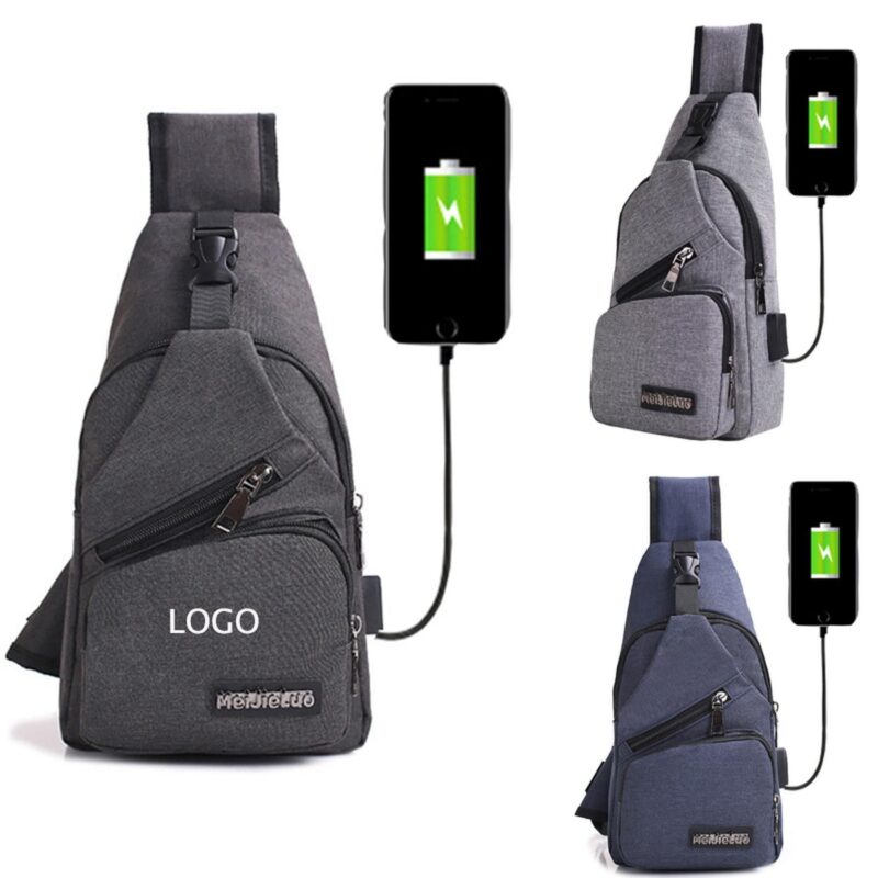 Men's USB Charging Crossbody Bag