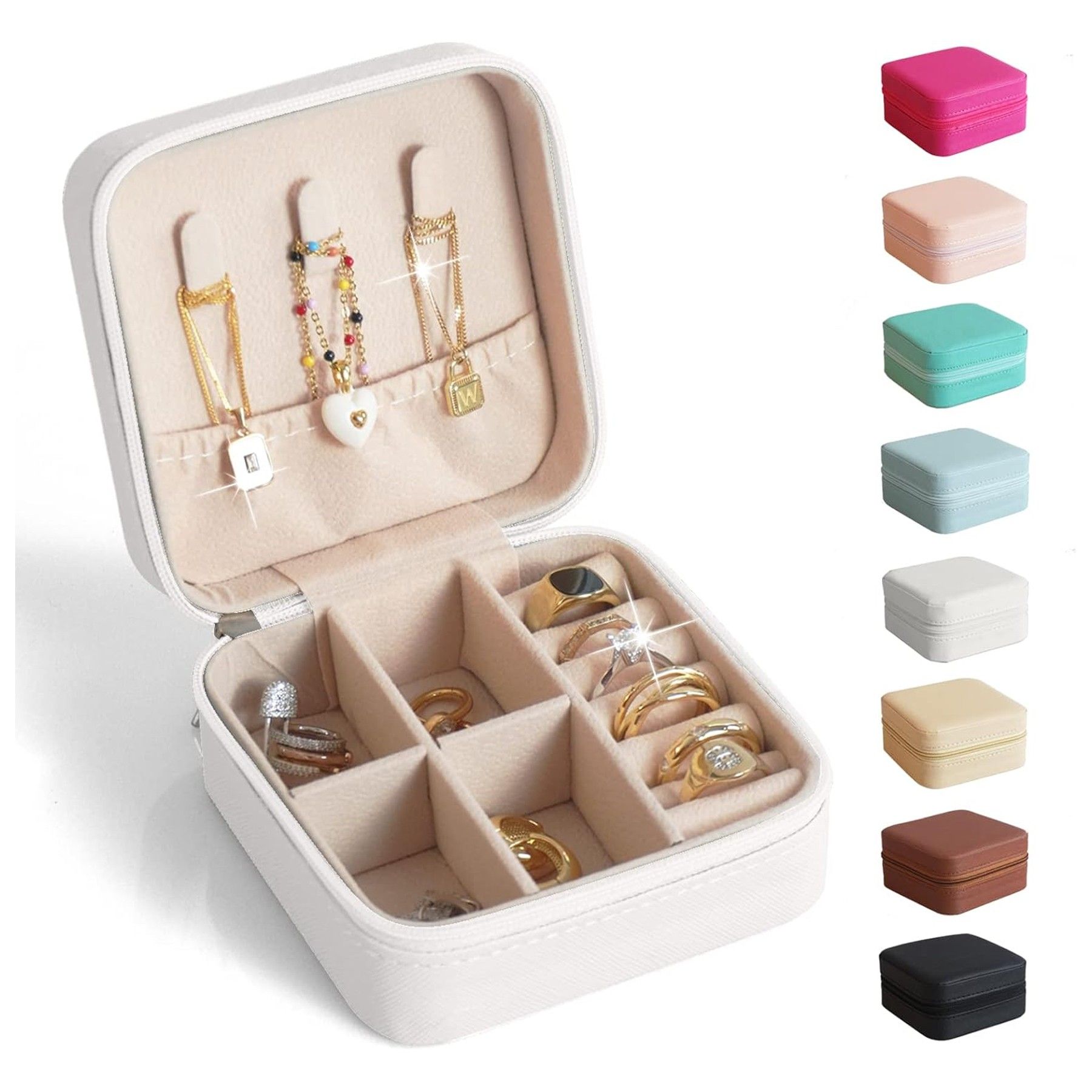 Compact Travel Jewelry Organizer Box - Image 2