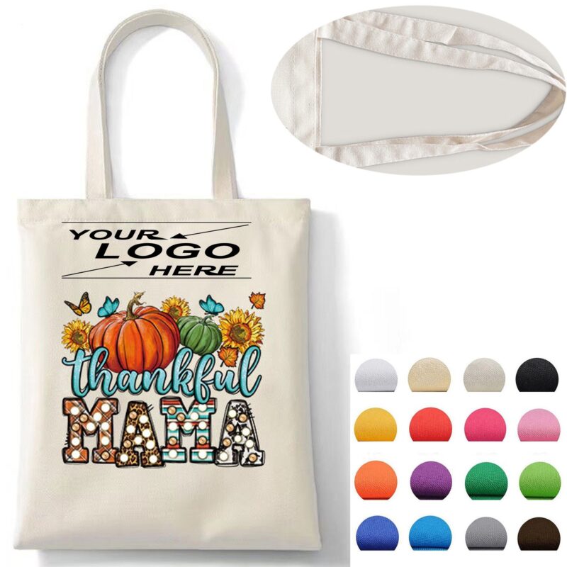 Thanksgiving Fall Harvest Canvas Tote Bags