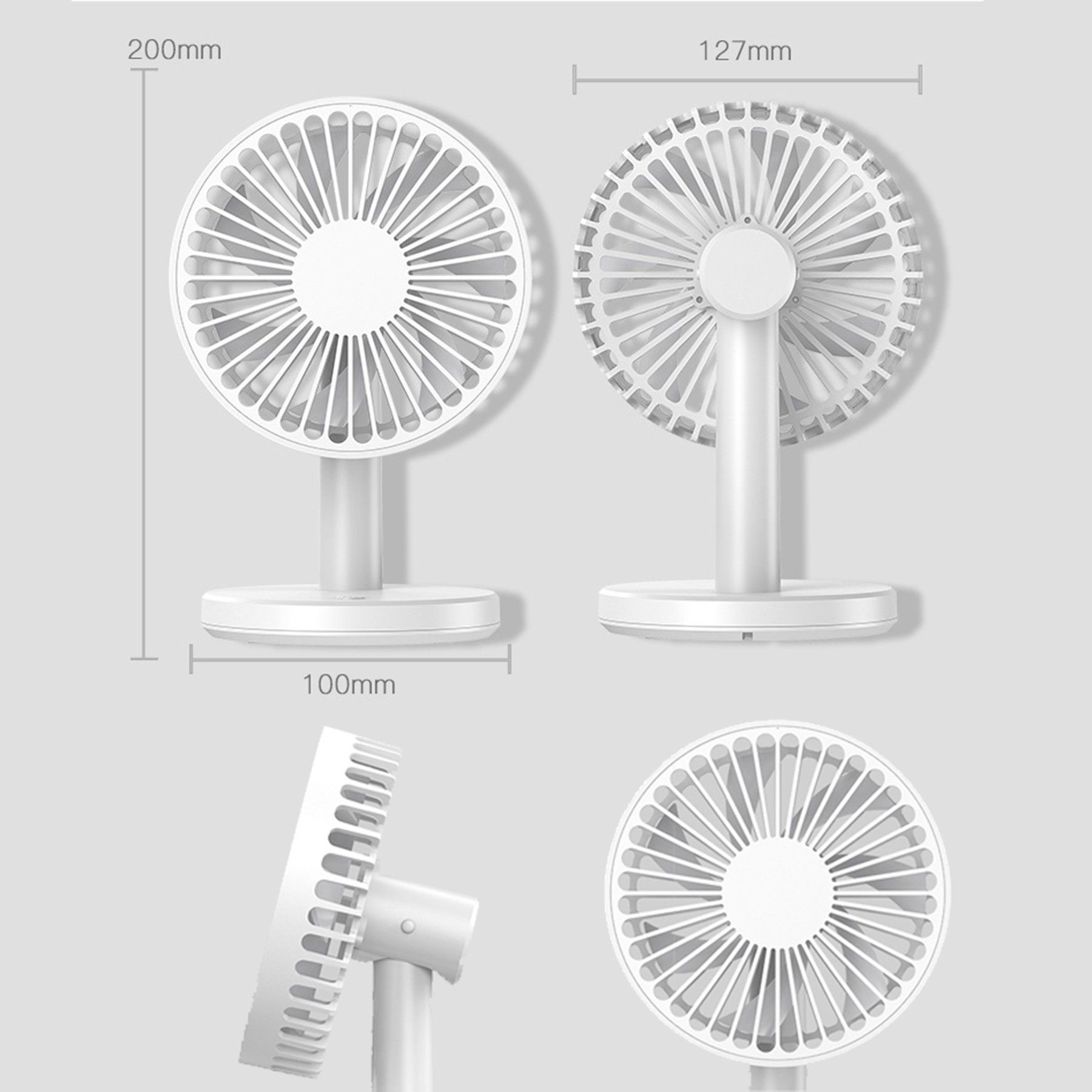 Portable USB Mini Desk Fan with Stand - Image 2
