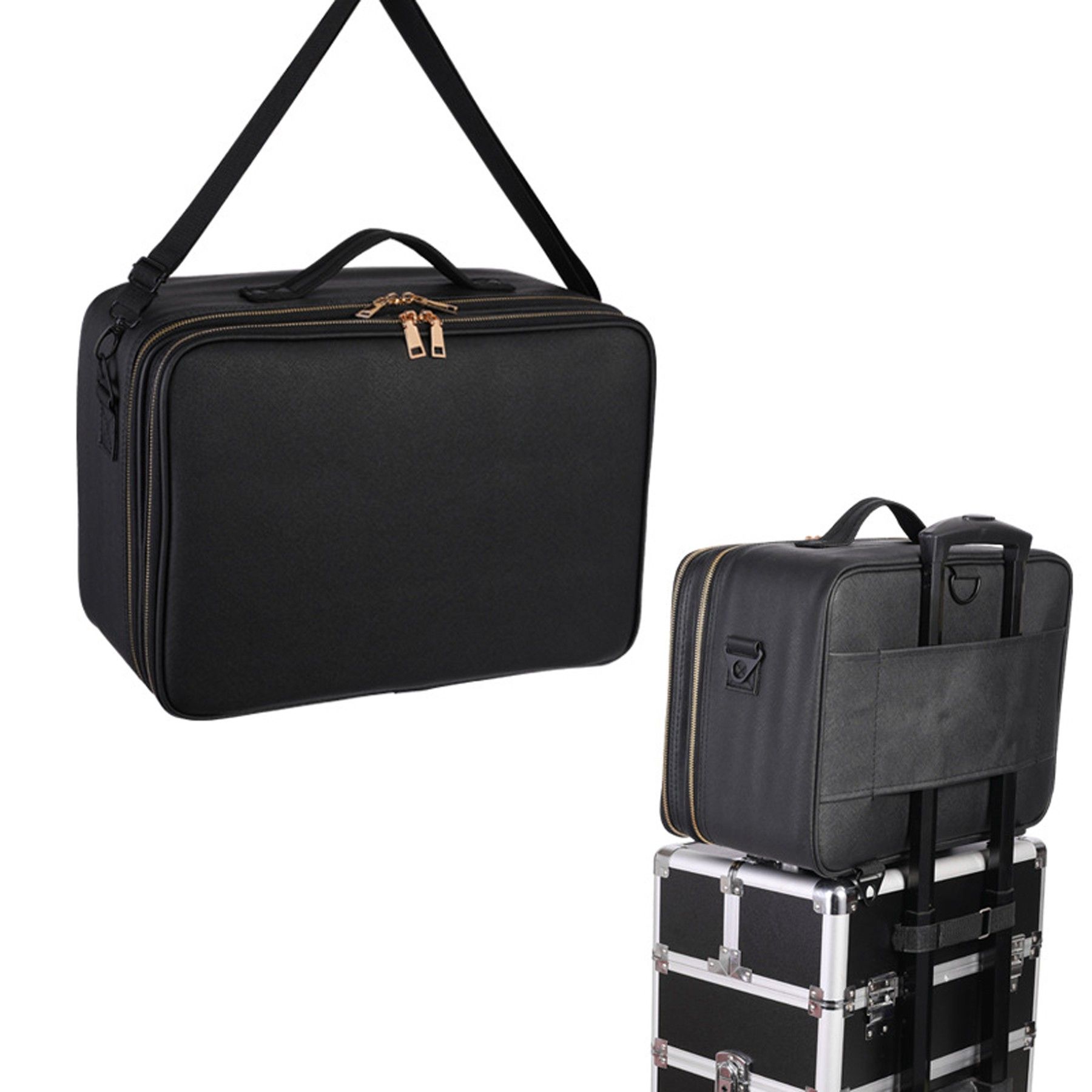 Portable Professional Makeup Bag Cosmetic Organizer - Image 2