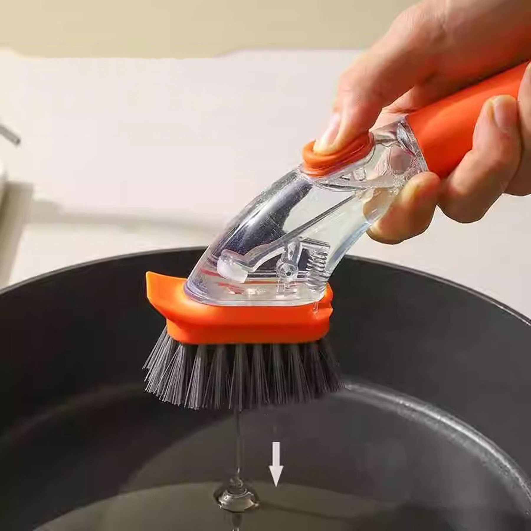 Automatic Liquid Filling Kitchen Cleaning Brush - Image 2