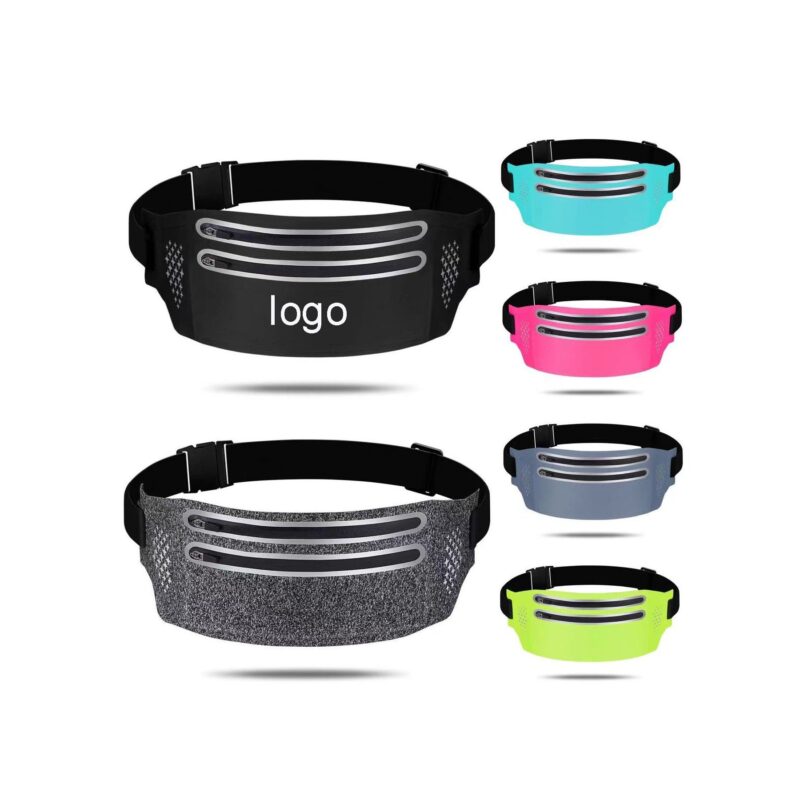 2 Pocket Adjustable Running Belt Waist Fanny Pack