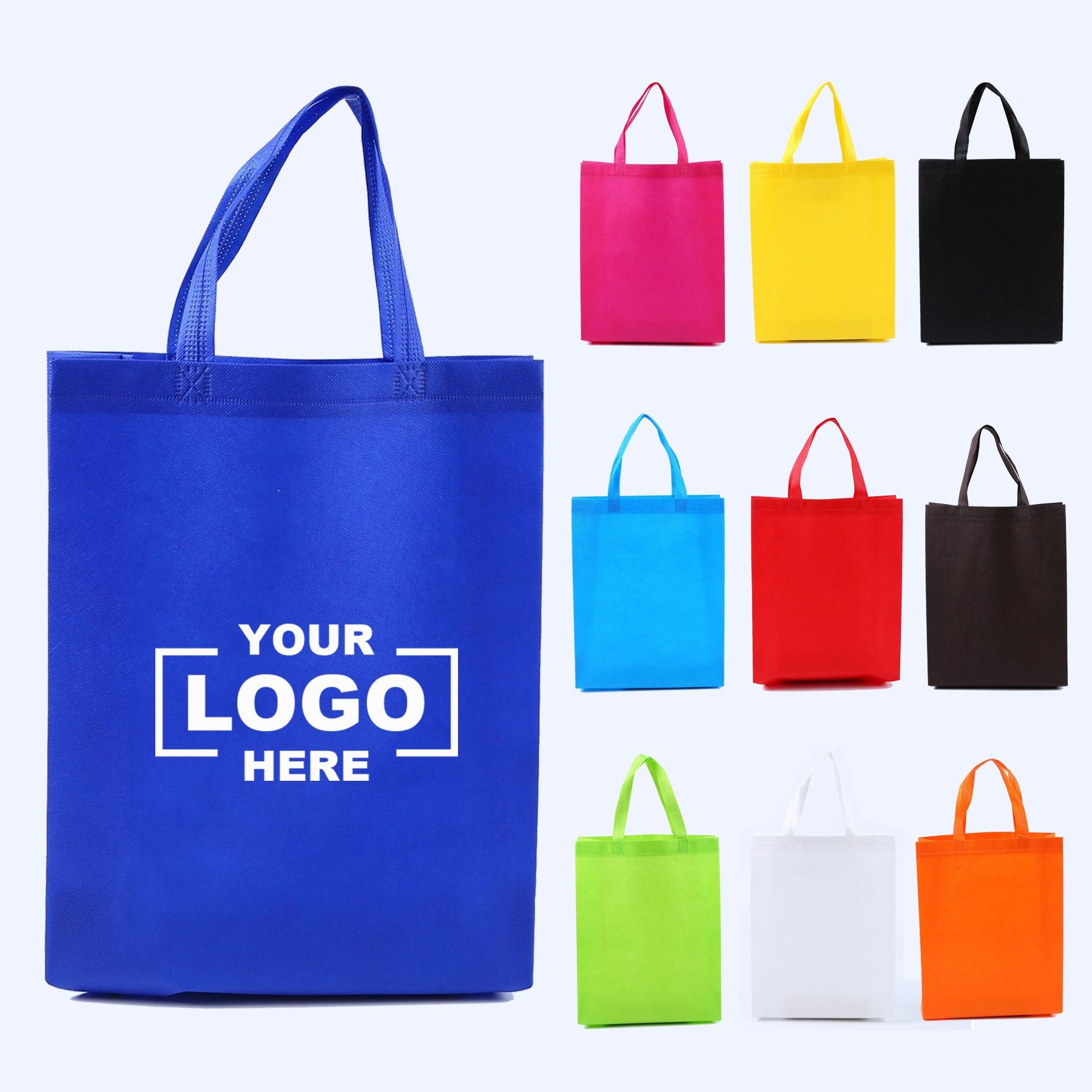 Reusable Non-Woven Grocery Tote Bags 12x15 Inch