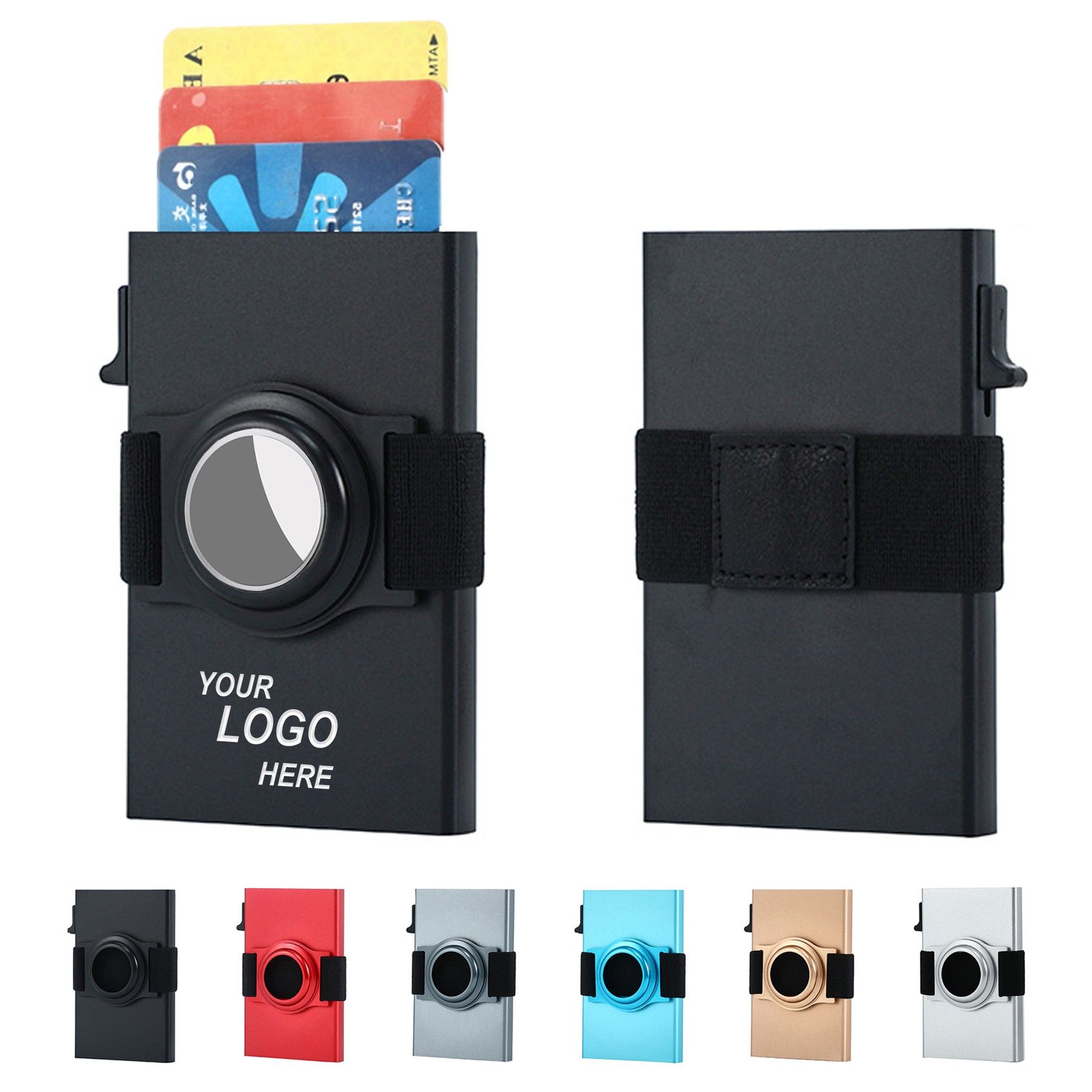 RFID Blocking Credit Card Wallet with Tracker Slot