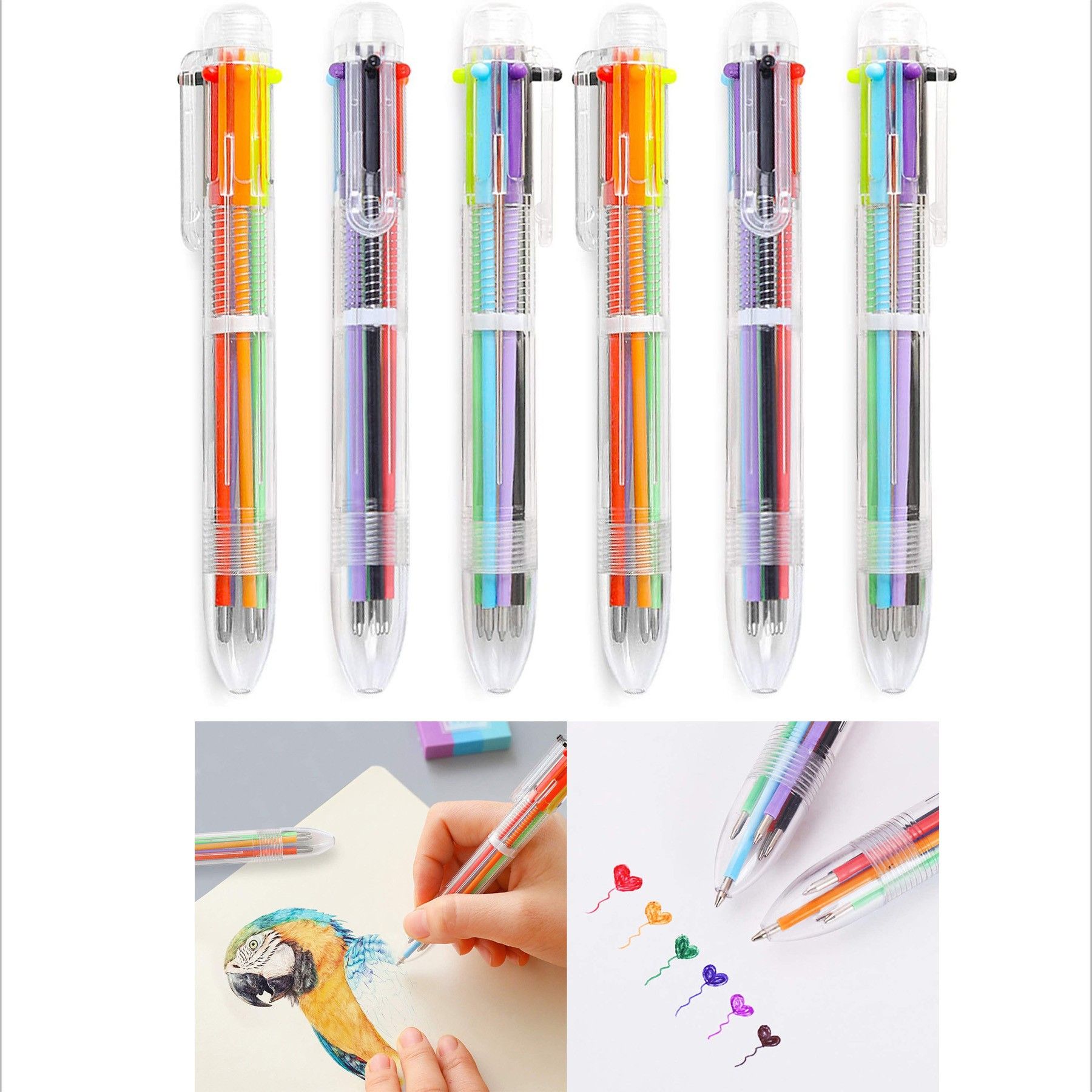 Multicolor 6-in-1 0.5mm Ballpoint Pen - Image 2