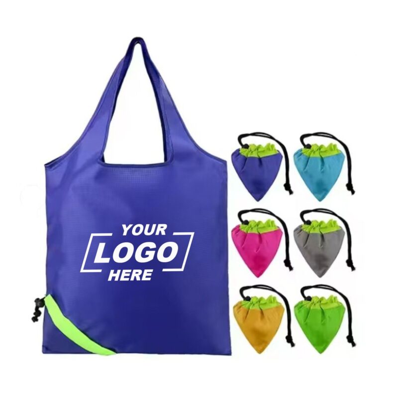 Collapsible Shopping Tote with Drawstring